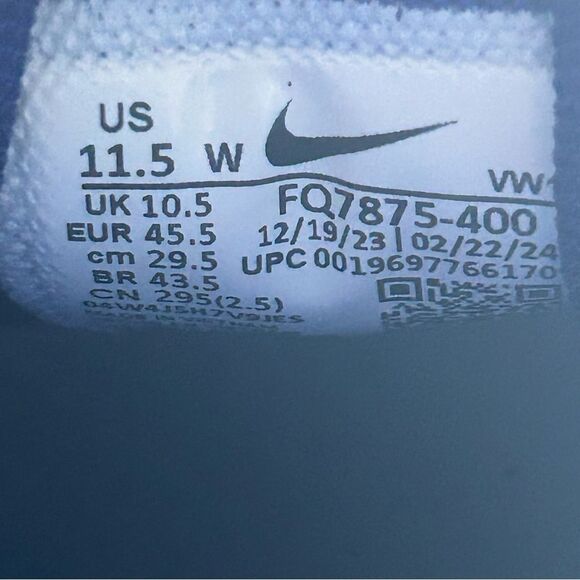 Nike Free Golf NN Sneakers Shoe White Blue Size 11.5 Wide FQ7875-400 - Picture 8 of 8